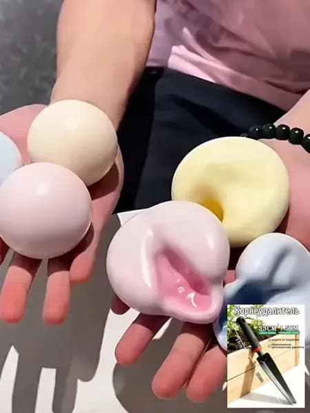 1 шт Игрушка-антистресс мялка, пластичный сквиш шарик 4cm