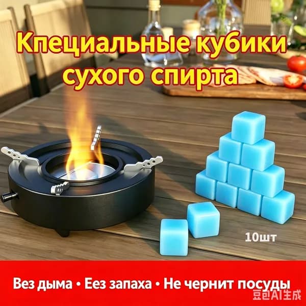 Универсальные кубики сухого спирта для портативных горелок. Горят долго, без дыма и запаха, не чернят посуду