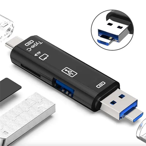 Устройство чтения карт памяти USB 2.0 Type C/USB/Micro-USB/TF/SD 5 в 1,
