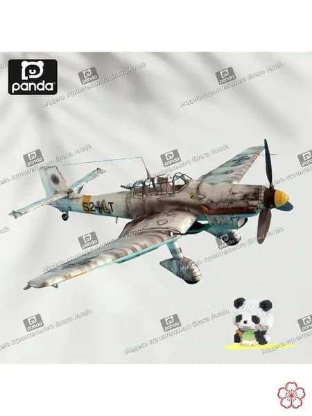 Бумажная модель, 1:33, Германия, пикирующий бомбардировщик Ju-87 D-3 Stuka, модель самолета