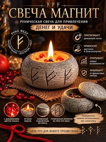 свеча магическая на деньги