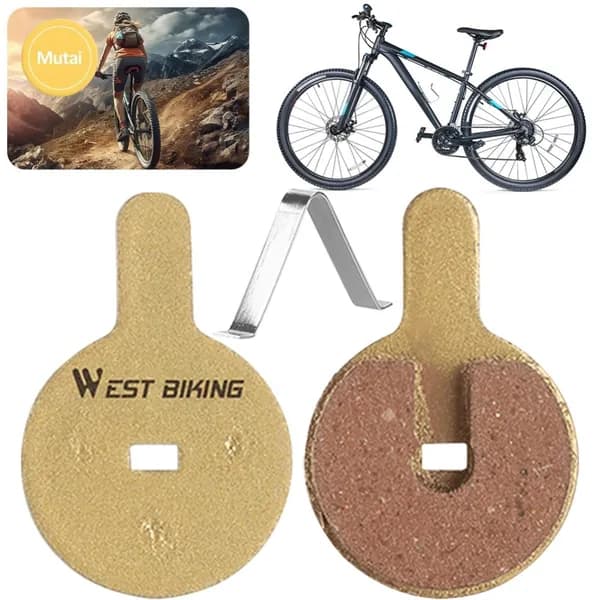 Тормозные колодки для велосипеда WEST BIKING, металлические, размер E (33,5 22,5 мм)
