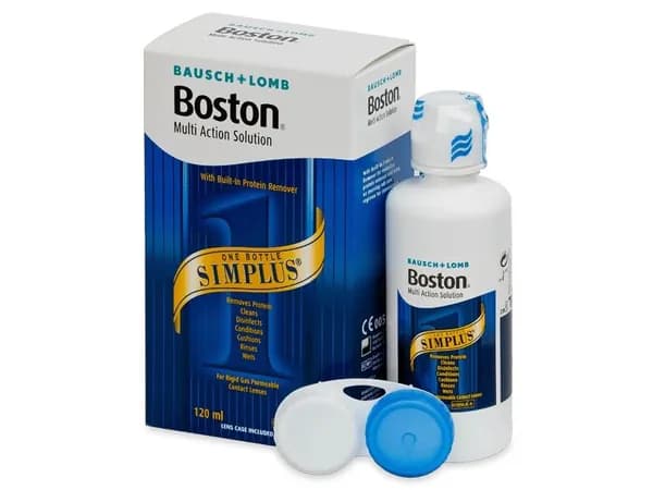 Раствор для жестких линз Boston Simplus 120 ml (срок годности октябрь 2027 г.)