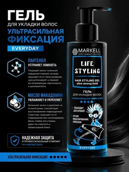 Гель для укладки волос ультрасильная фиксация EVERYDAY