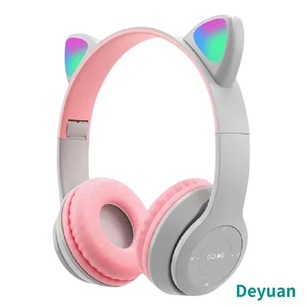 Беспроводные Bluetooth-наушники с подсветкой в виде кошачьих ушей, версия 5.0