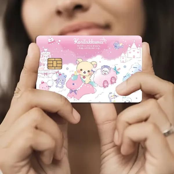Рилаккума Персонаж Rilakkuma Наклейки на банковские карты, тонкая гибкая защитная набор