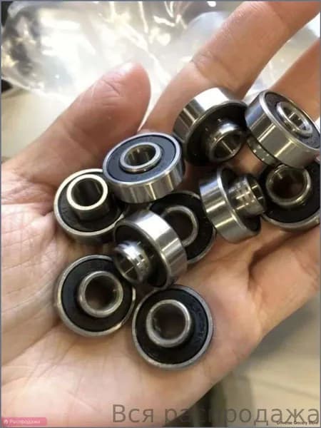 Подшипники 608 RS скоростные ABEC-11 (набор 2 шт) с выступающей втулкой на электросамокат, коляску, беговел, скейтборд