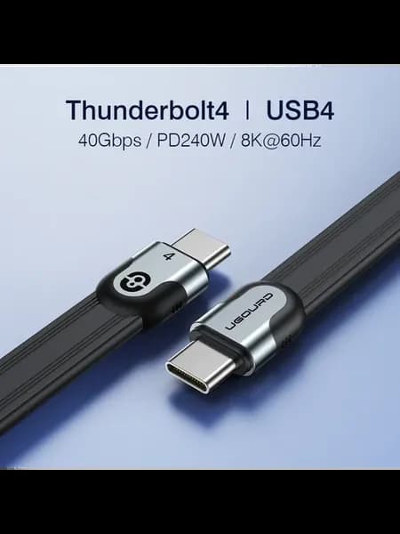 Кабель USB-C Thunderbolt 4, 40 Гбит с, 0.3 м