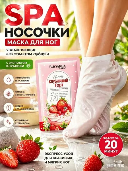 Отшелушивающая маска для ног ,Увлажняет кожу, устраняет шероховатость и трещины.