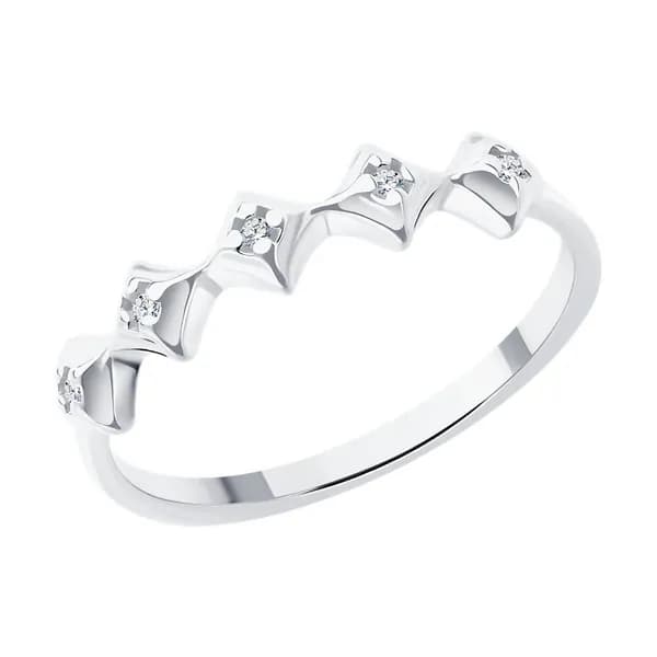 Diamant, Кольцо из серебра с бриллиантами, 94-210-02136-1, 925 проба