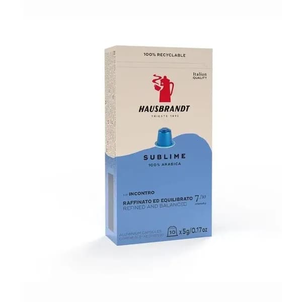 Кофе в капсулах Hausbrandt SUBLIME 100% ARABICA, 10 шт, формат Nespresso