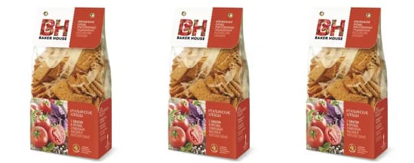 Baker House Хлебцы Итальянские с томатом и орегано,250 г,3 шт
