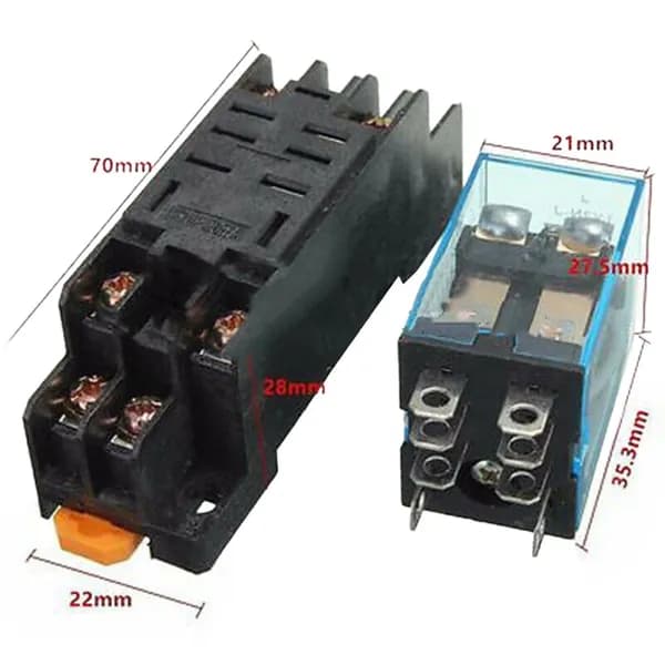 LY2NJ DIN-Рейка Малого Электромагнитного Реле С Катушкой Питания DC12V DC24V AC24V AC110V AC220V С Основанием Розетки