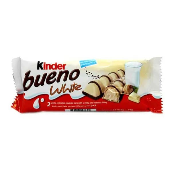 Батончик Kinder Bueno White в белом шоколаде 39 г