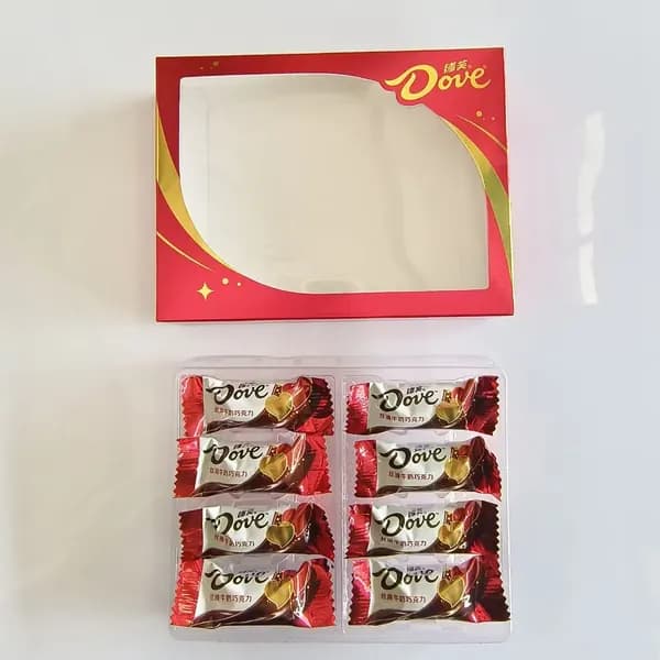 Красная праздничная коробка для шоколадных конфет, подарочный набор для сладкого стола