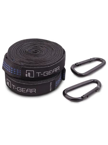 Комплект для навески гамака T-Gear Tree Straps large (2 стропы 3 м, 2 карабина)