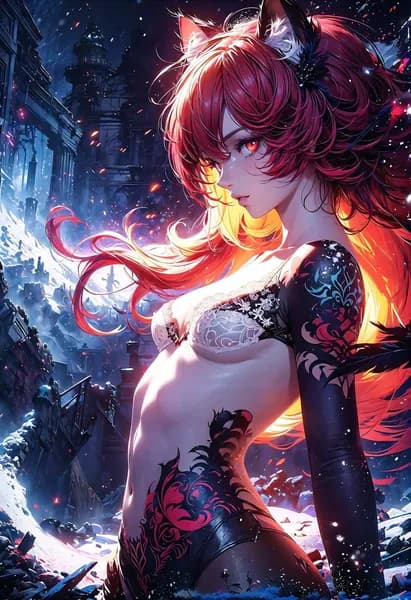 Fantasy Worlds Эротичный постер Game Art Hote Girl Pin up