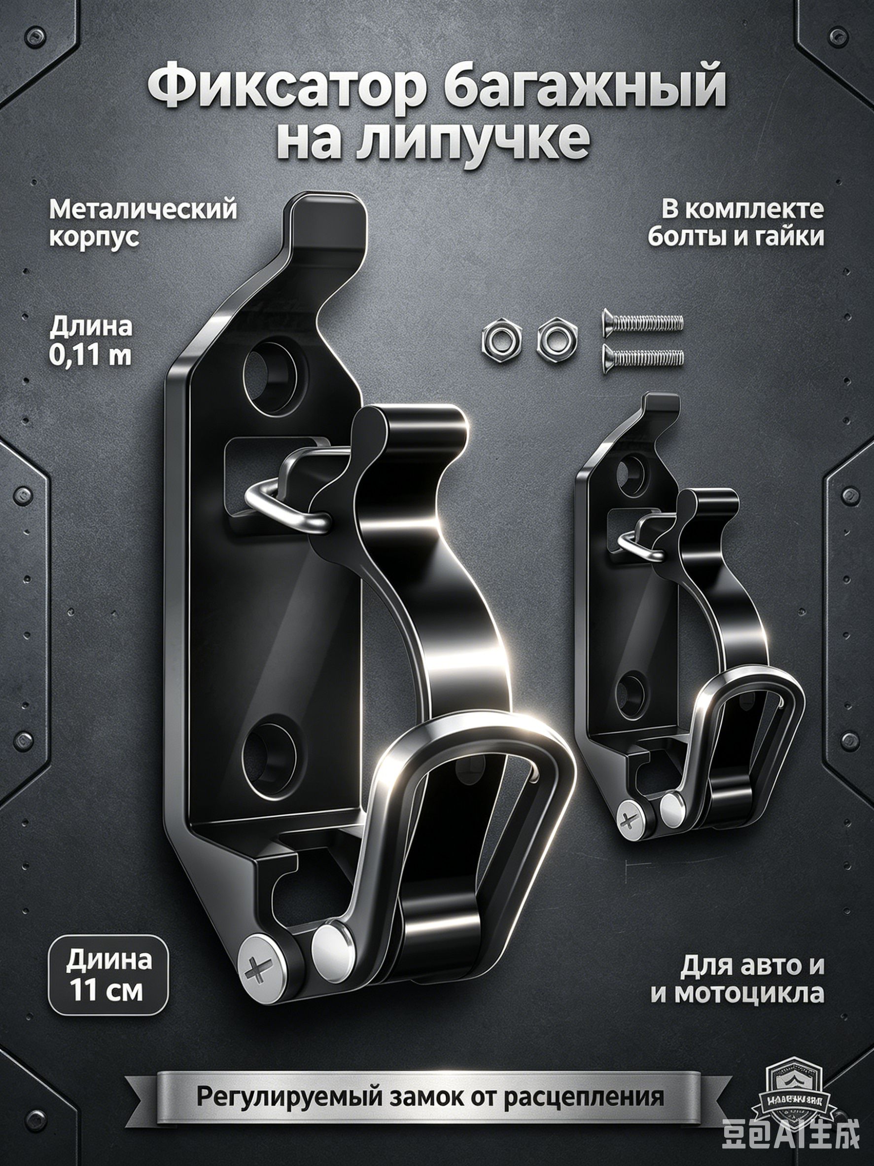 Фиксатор багажный, 2 м, 1 шт.