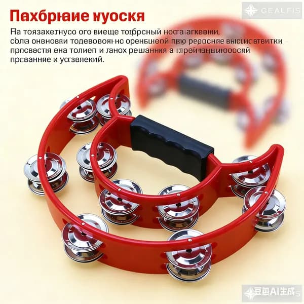 Бубен музыкальный: инструмент KTV с двойным рядом тарелок, для вечеринок, караоке и создания праздничной атмосферы