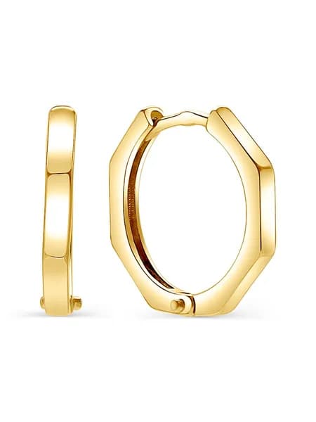 GOLDEN CITY Серьги ювелирные Классические Серебро позолоченное 925 пробы