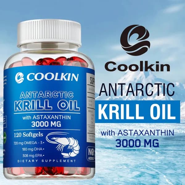 Капсулы Coolkin для здоровья сердца и мозга - содержат масло антарктического криля - для здоровья суставов и сердечно-сосудистой системы