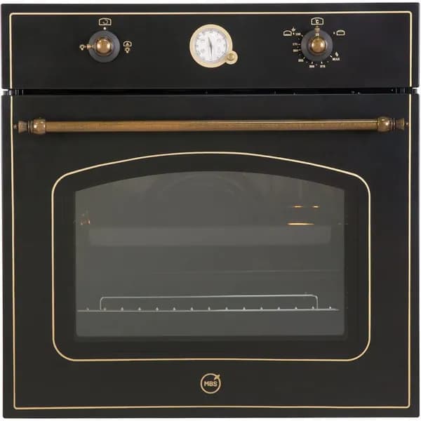 Газовый духовой шкаф MBS DG-606BL/ ширина 60см/ объём XL 71л., полностью газовая система включая гриль, механическое управление.