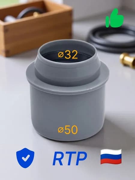 Редукция концентрическая ВК ПП 50/32, серый,РТП Ссылка скопирована