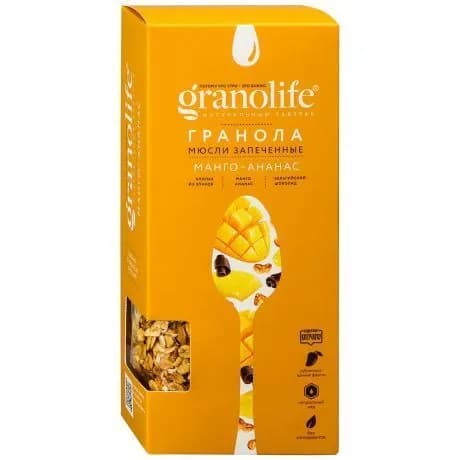 Мюсли GRANOLIFE запеченные манго-ананас, 200 г * 3 шт.