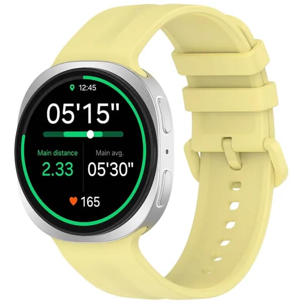 Силиконовый ремешок для Samsung Galaxy Watch 9 и Watch 8 (40 мм), кремово-жёлтый