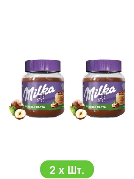 Паста Milka ореховая с добавлением какао 350г * 2шт.