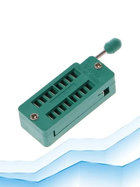 20-Pin ZIF сокет 2.54мм, Зеленый