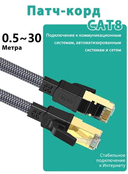 Weizuda Кабель для интернет-соединения, 1 м, светло-синий