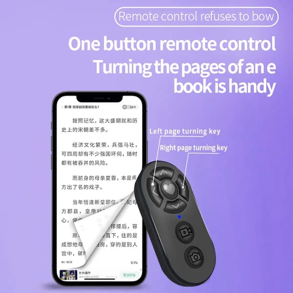 Беспроводной Bluetooth-пульт ДУ для смартфона с 7 кнопками, управление съёмкой и TikTok на расстоянии до 15 м