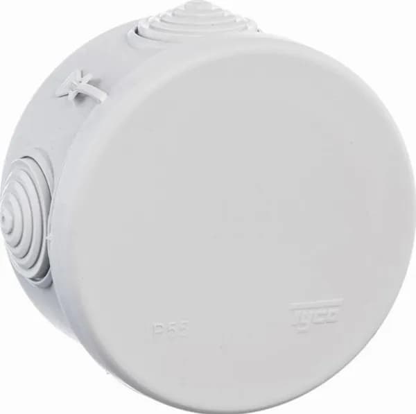 Коробка распределительная Tyco 80x50 круглая 4 ввода для открытого монтажа IP55