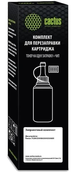 Тонер Cactus Чёрный для принтера Pantum 100гр CS-RK-TL-5120