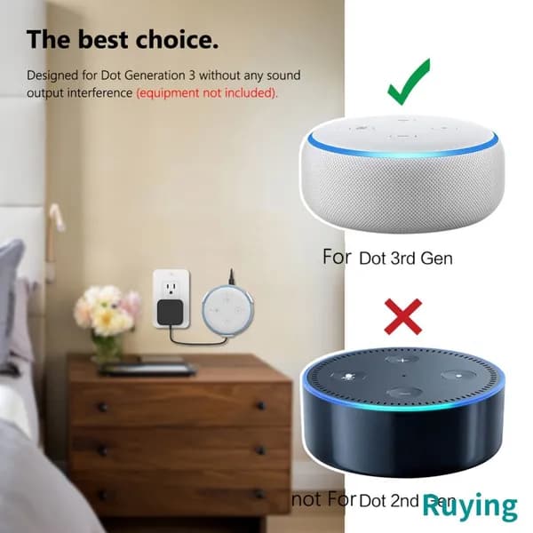Кронштейн для настенного крепления Amazon Echo Dot третьего поколения с функцией управления кабелем