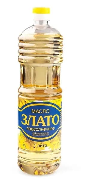 Злато Масло подсолнечное рафинированное 1 л