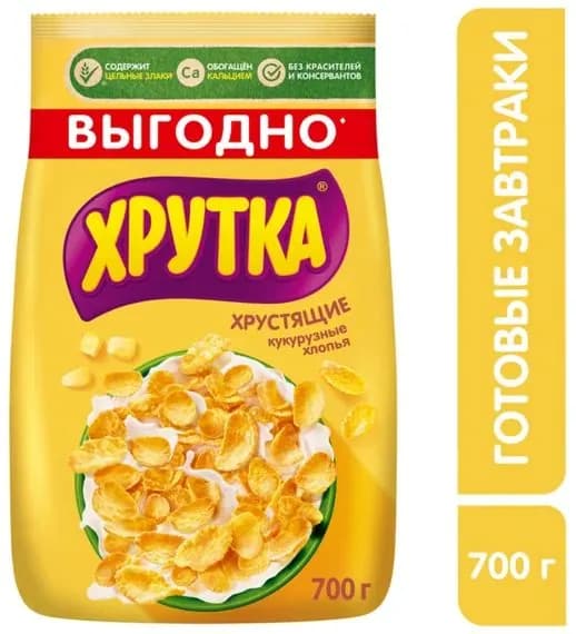 Хлопья Хрутка Кукурузные хрустящие 700г