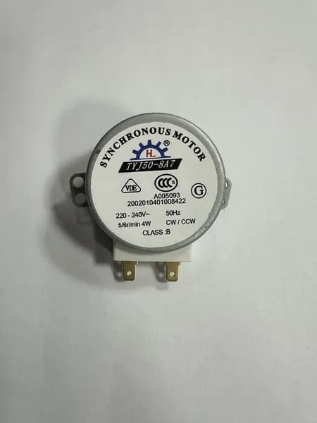 Двигатель TYJ50-8A7 (мотор) вращения тарелки для СВЧ, универсальный, 220 V (обороты 5/6 минуту 4w)