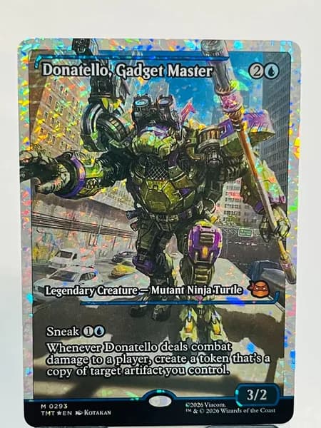 Магия сбора прокси-карт Высококачественные нефольговые Donatello, Gadget Master #293 foil