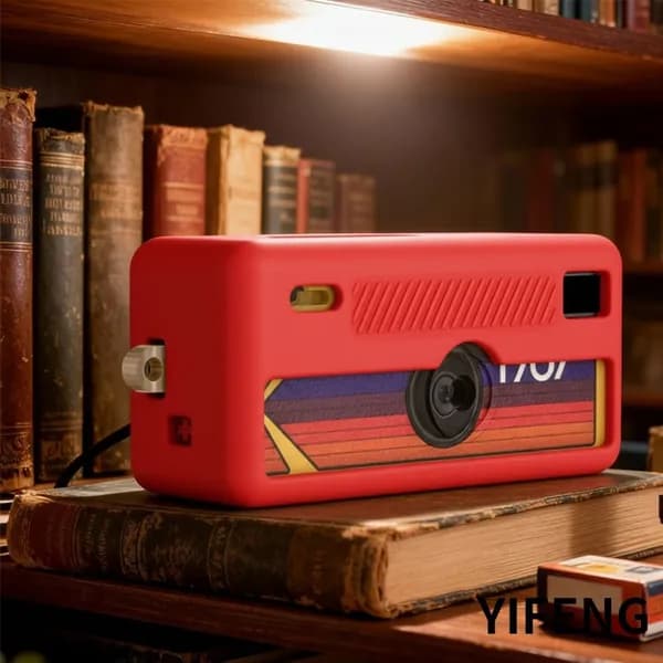Силиконовый противоударный чехол для Kodak Charmeira с брелком, красный