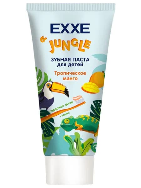 EXXE Зубная паста детская с кальцием с 6 лет Манговое мороженое 75мл