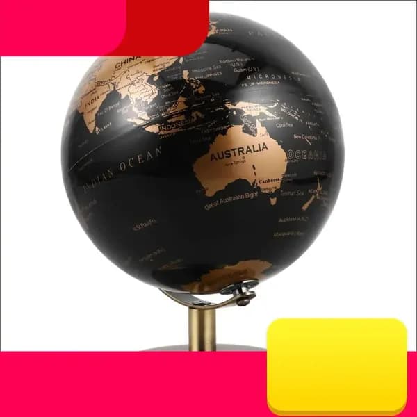 Винтажный глобус на подставке, гладкая поверхность, для интерьера, 19.50X15.00X15.00Cm