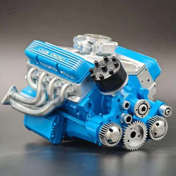 Бензиновый двигатель OHV V8 (1/6 масштаб) 44 см - Детальный конструктор для моделизма