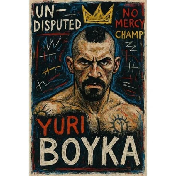 Винтажная металлическая панно "Юрий Бойка Беспроворечивый Чемпион"