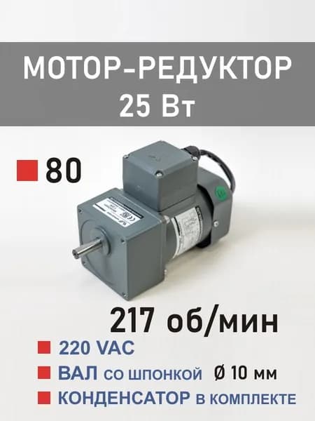80YS25WGV22H 80GK6H мотор-редуктор 25 Вт 217 об*мин 220 В переменного тока