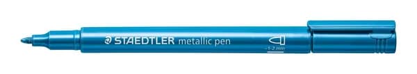 Маркер декоративный Staedtler Metallic, 1-2 мм, цвет голубой