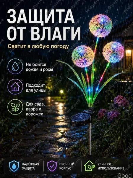 Уличный светильник, Без цоколя, количество ламп:1шт