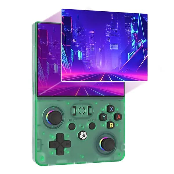 Портативная игровая консоль R36MAX2 с экраном 4,5 дюйма и встроенной памятью 64 ГБ