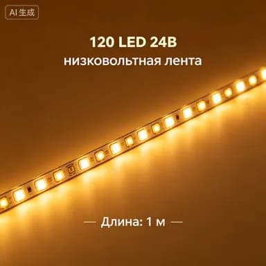 Светодиодная лента 12 Вт, IP21, Теплый белый, 1 шт